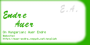 endre auer business card